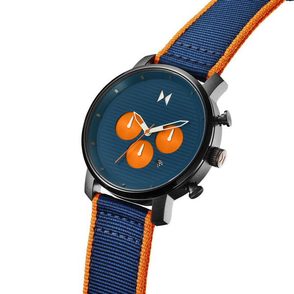 Men's Navy Prix Chronograph Watch, 45mm
